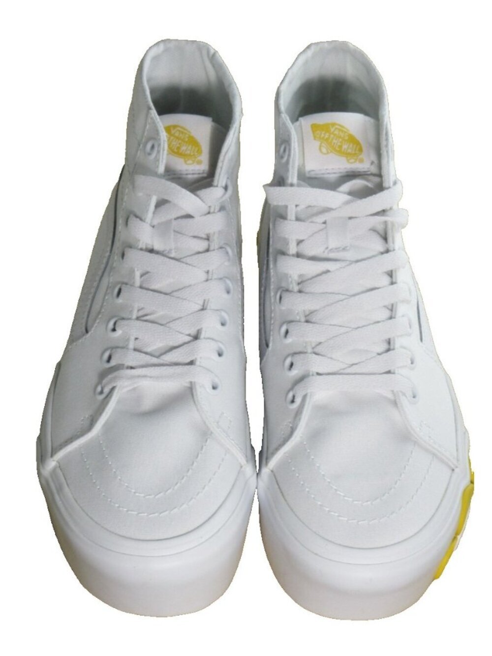 Vans Women's Sk8-Hi Tapered Stackform Platform True White Canvas Shoes Sizes NEW - Picture 3 of 7
